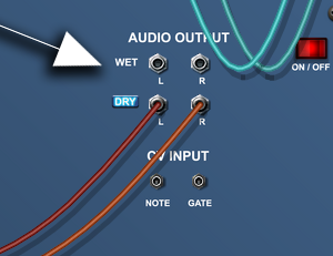 Separate audio output Wet/Dry
