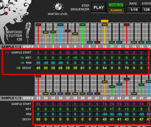 Mixfood Stutter 128 - Step Properties